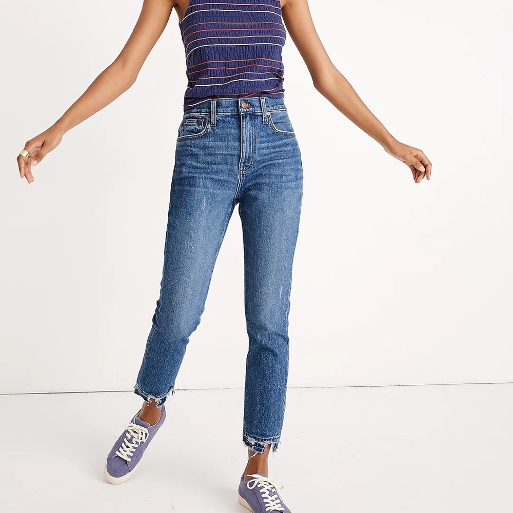 Madewell The High-Rise Slim Boyjean in Melbourne Wash